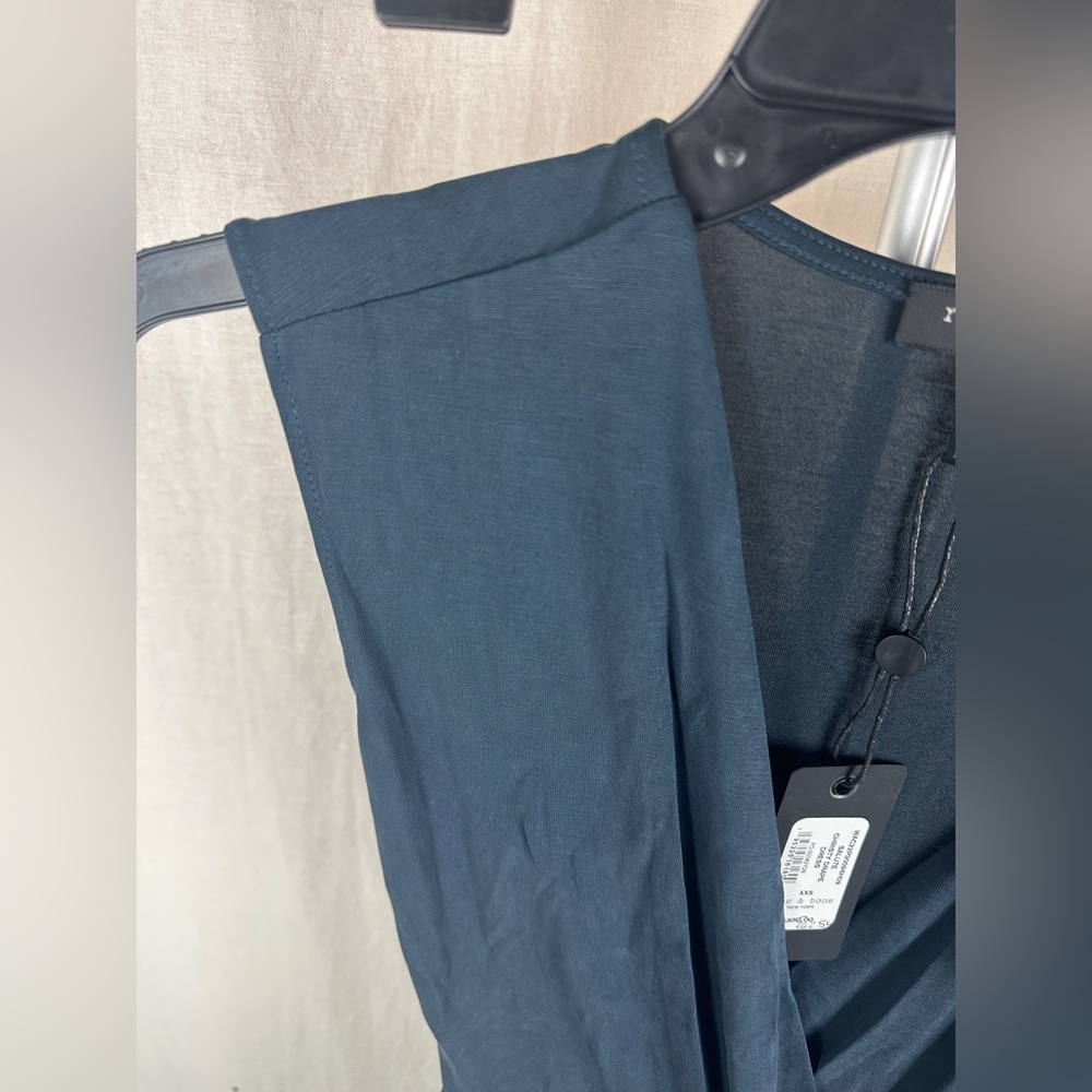 RAG & BONE Midnight Blue Christy wrap jersey midi dress Size XXS (00-0) NWT - Picture 10 of 16